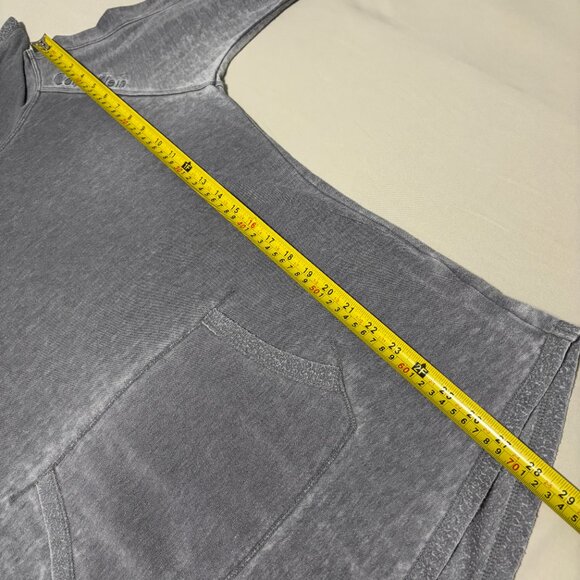Calvin Klein Gray Cowl Neck Pullover Sweatshirt M Distressed Grunge Soft Knit - Picture 15 of 16